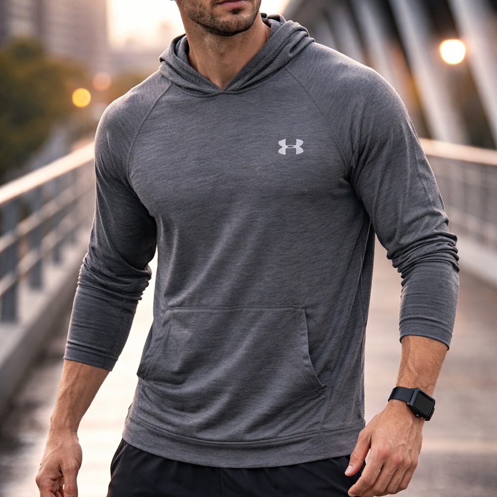 Under Armour Charcoal Pullover with Logo, size M